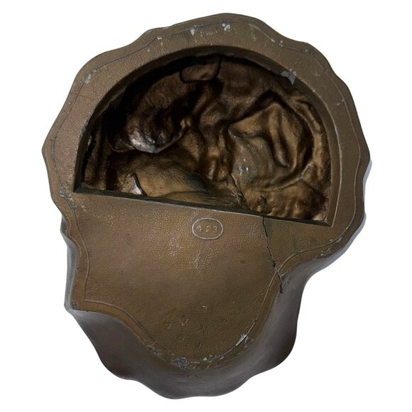 Vintage Art Deco Gold Metal Spelter Ravenous Feeding Lion or Panther Ashtray - Picture 8 of 8